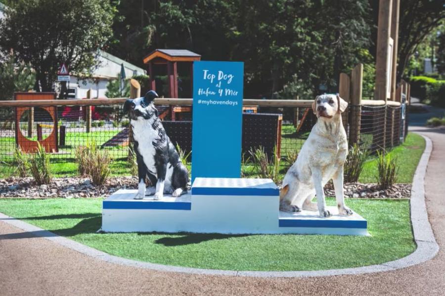 the enterance to the dogs area at Hafan-Y-Mor Holiday Park