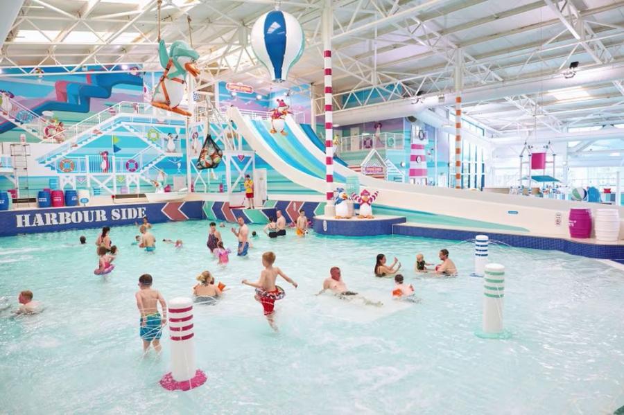 the amazing swimming pool at Hafan-Y-Mor Holiday Park in Gwynedd