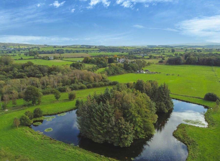 looking over the fishing lakes at Hall More Holiday Park