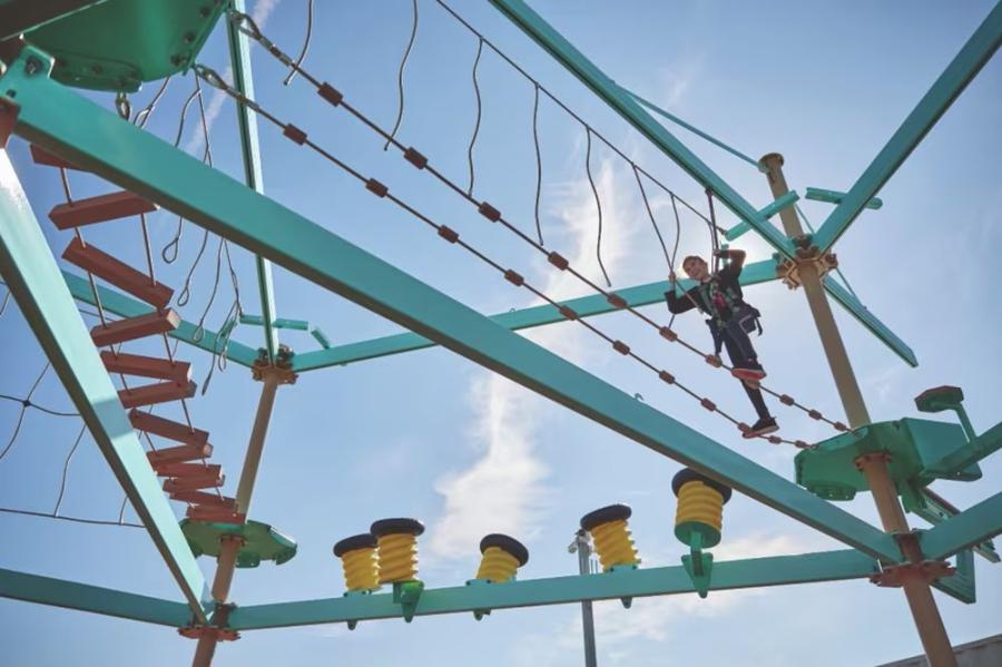 the high ropes course at Kent Coast Holiday Park
