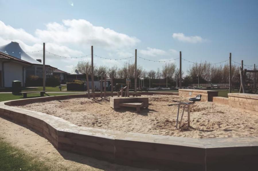 the kids sand pit at Kent Coast Holiday Park