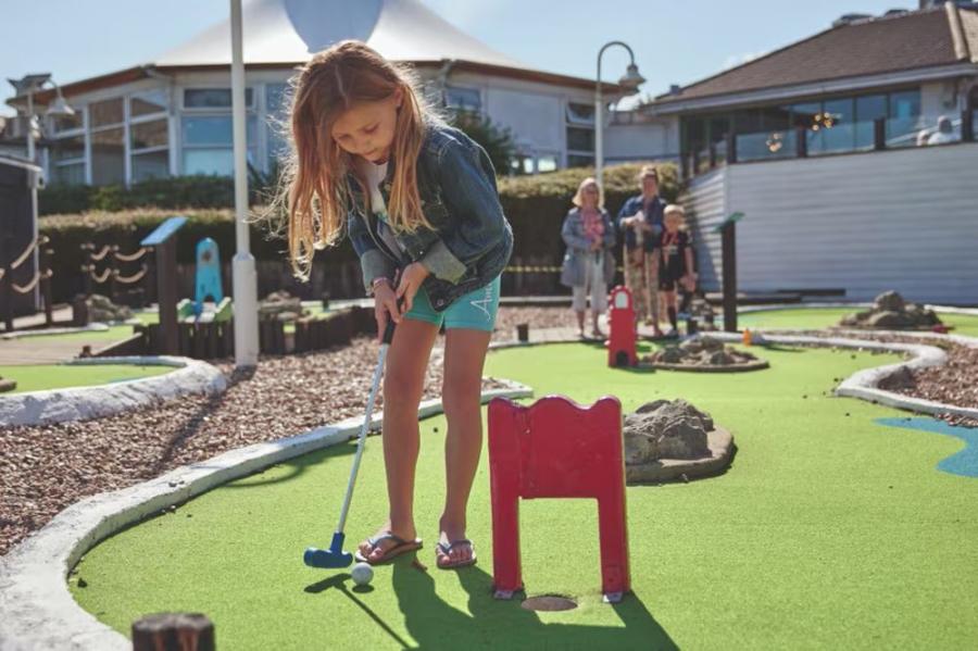 crazy golf course at Kent Coast Holiday Park