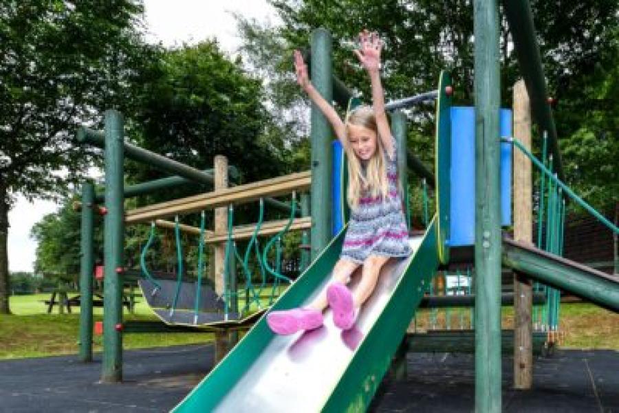 the kids adventure playground at Lowther Holiday Park 