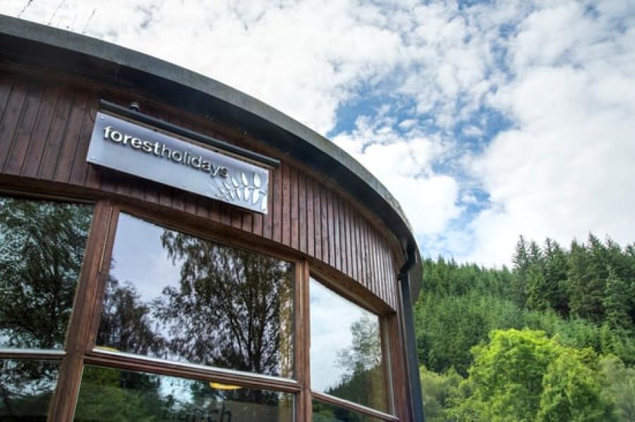 outside of the main venue at Strathyre lodge park