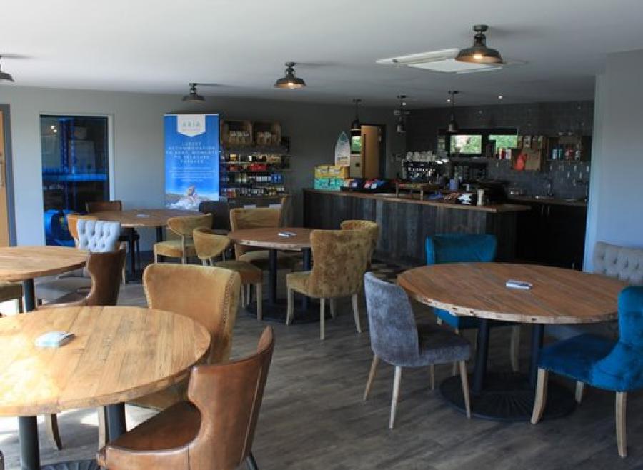 bar area at The Bay Colwell Holiday Park