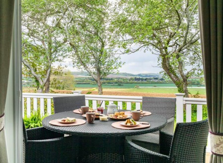 view from the lodges at The Lakes Rookley Holiday Park