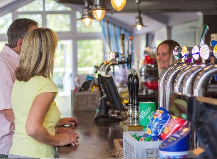the bar at The Lakes Rookley Holiday Park