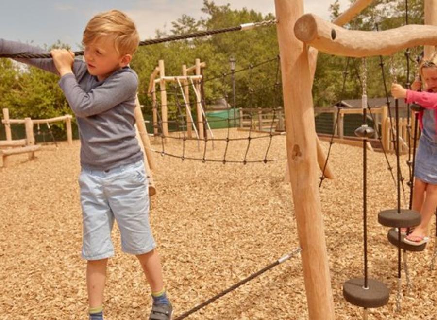the kids adventure playground at The Lakes Rookley Holiday Park