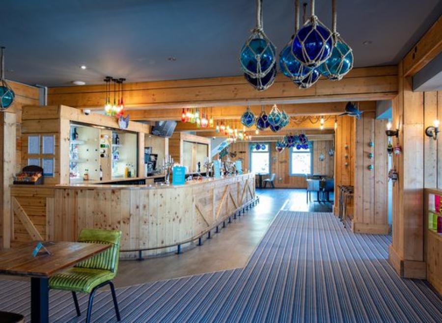 the main bar area at Whitecliff Bay Holiday Park