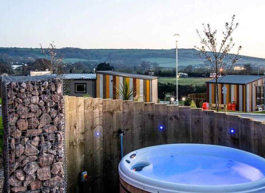 luxury lodges on the isel of wight at the Whitecliff Bay Holiday Park