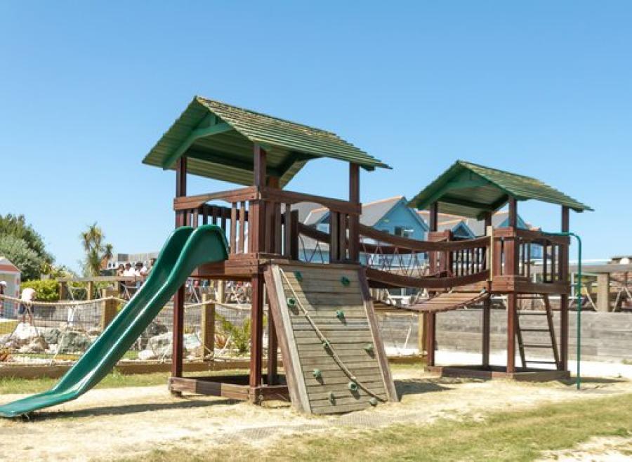 the kids adventure playground at Whitecliff Bay Holiday Park