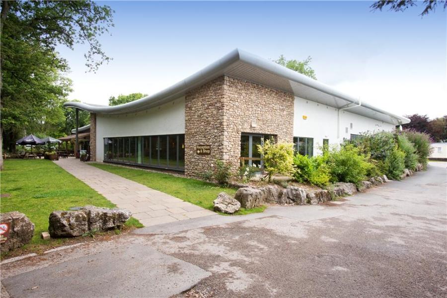the outside fo the pool at Fell End Holiday Park