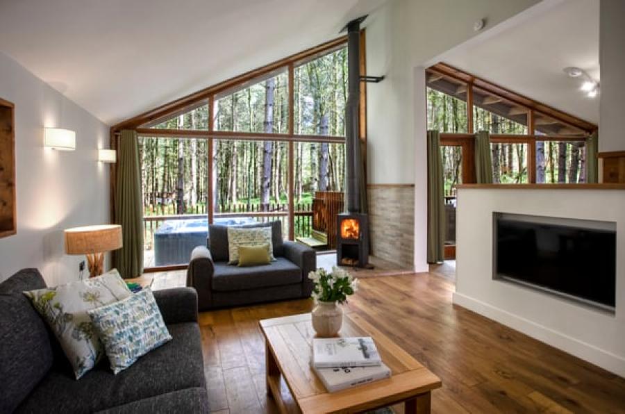 Blackwood Forest luxury lodge interior in Hampshire