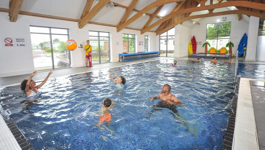 the swimming pool at Regent Bay Holiday Park at Morecambe