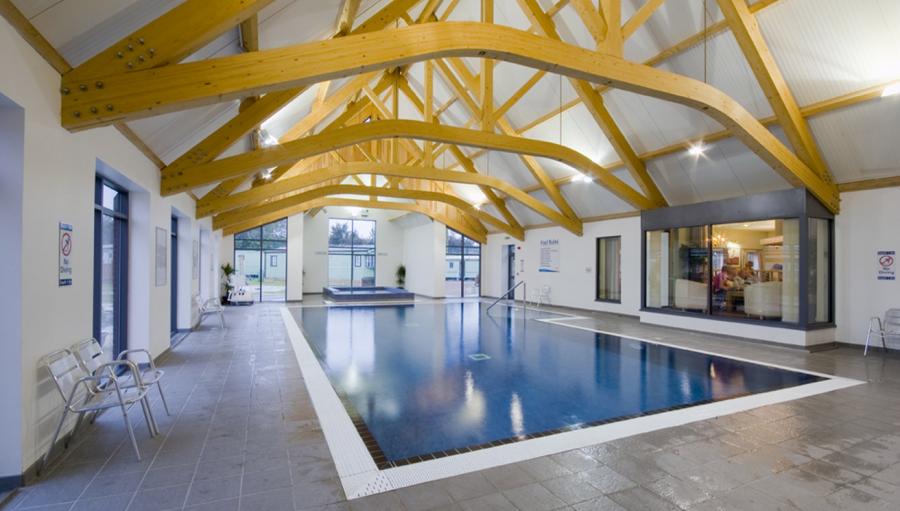 the indoor swimming pool at Regent Bay Holiday Park
