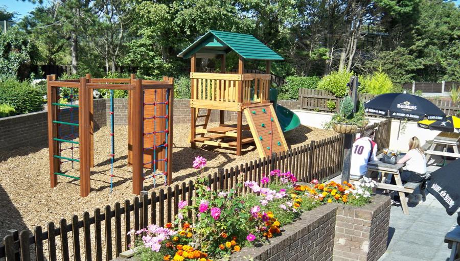 the playground for the kids on site at Regent Bay Holiday Park