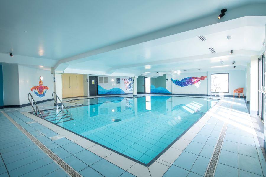 the indoor swimming pool at Silver Sands Holiday Park