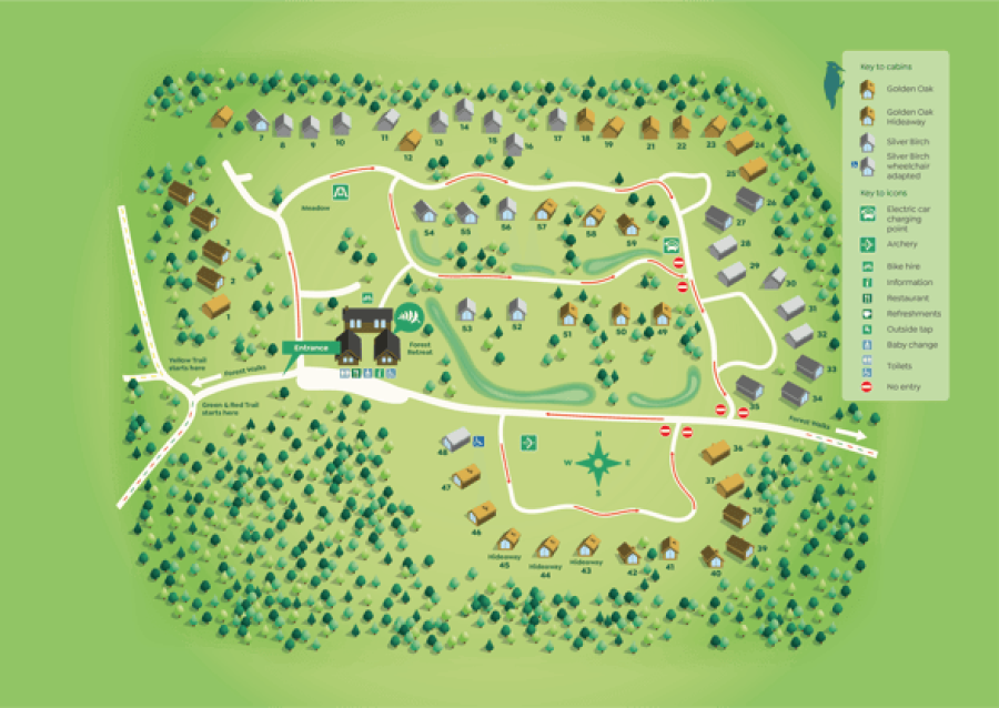 park map of Cropton Lodge Park near Pickering in North Yorkshire