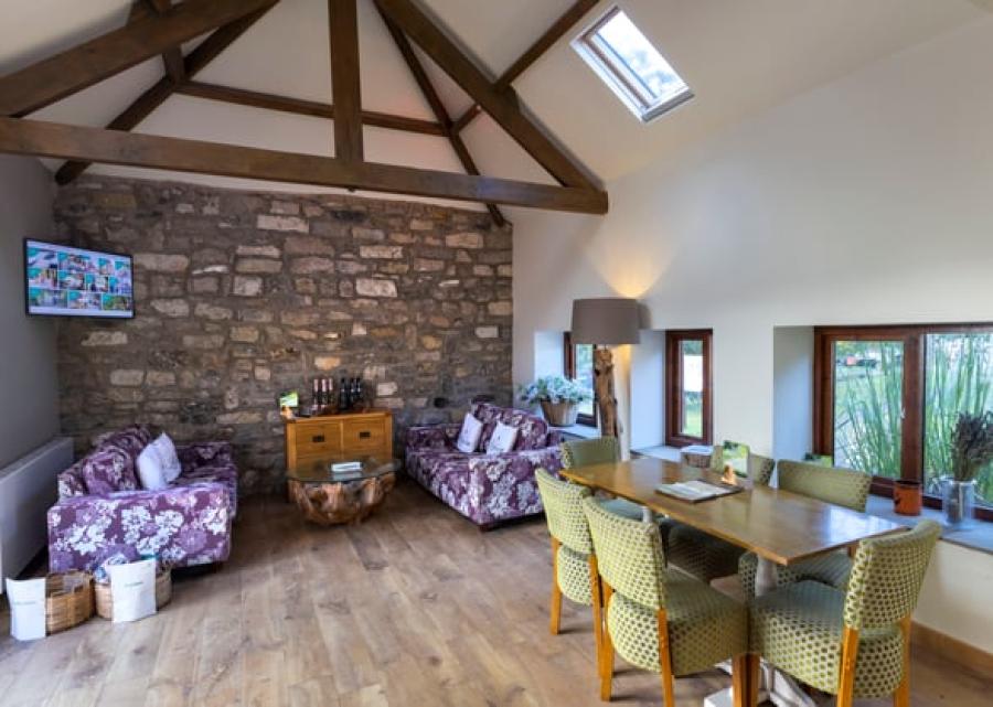 inside a holiday lodge at Cropton Lodge Park