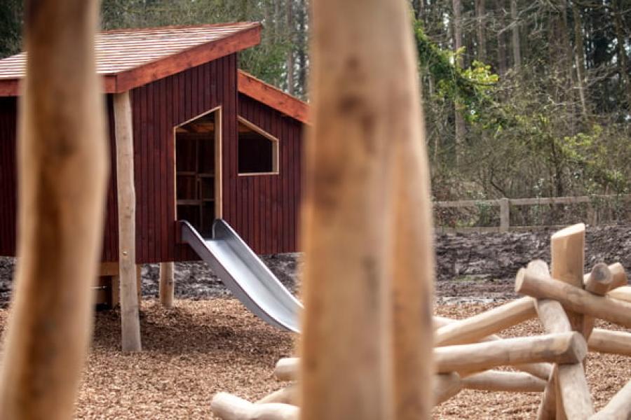 kids adventure playground at Delamere Forest Lodges