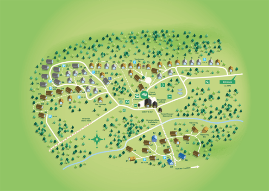 park map for Keldy lodge park in North Yorkshire