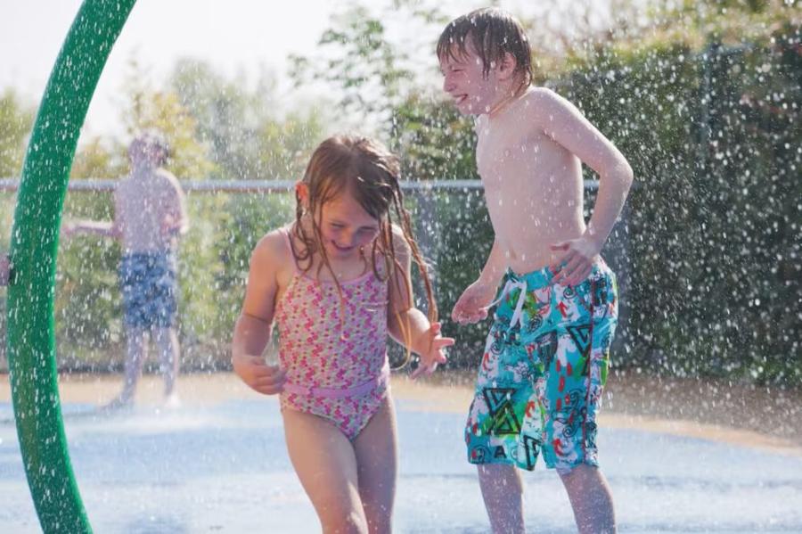 having fun in the waterpark at Marton Mere Holiday Village