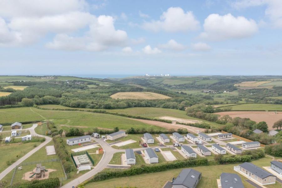 overview of Pentire Holiday Park near Bude in Cornwall