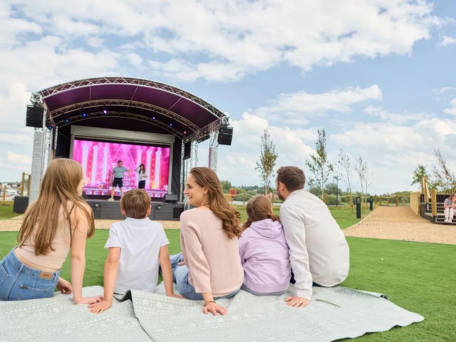 the outdoor entertainment venue at Billing Aquadrome