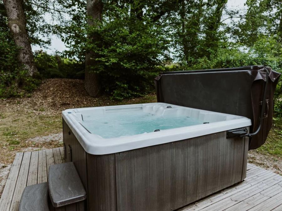 lodges with hot tubs at Burnbake Forest Lodges