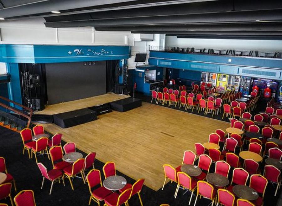 the stage area for entertainment at Cleethorpes Pearl Holiday Park