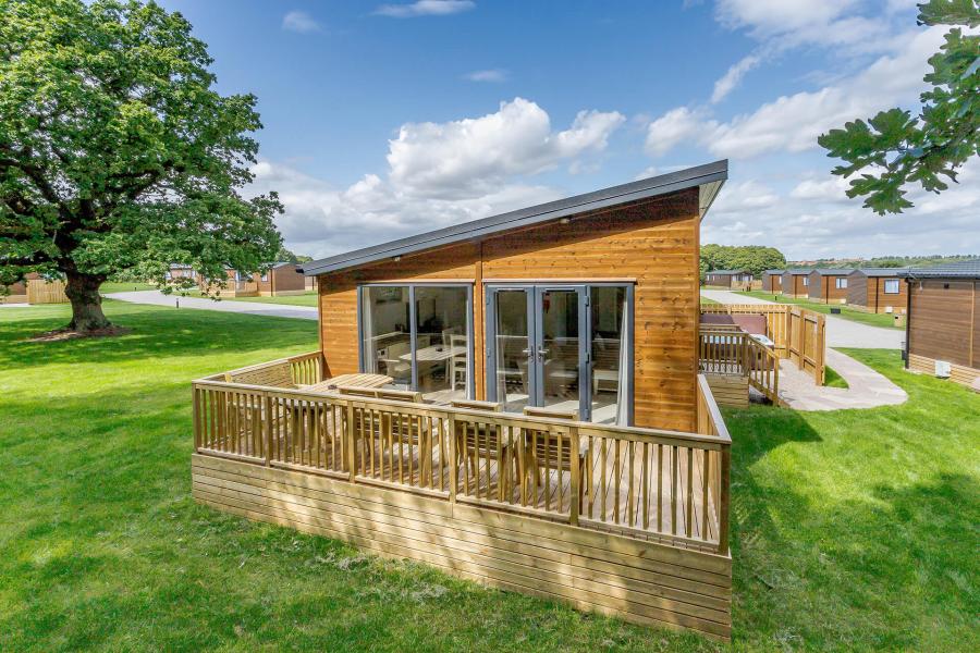 outside view of the holiday lodge at Clumber Park