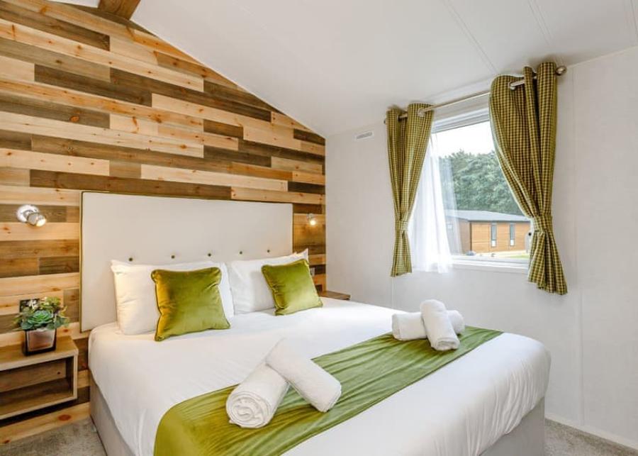luxury bedrooms in the holiuday lodge at Clumber Park