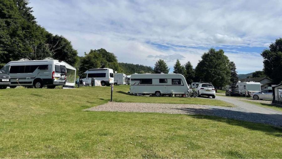 touring caravans at Faskally Woods Holiday Park