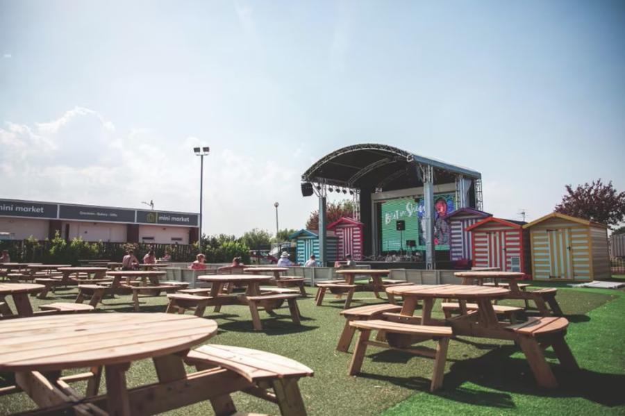 the outdoor events arean at Golden Sands Holiday Park Lincolnshire