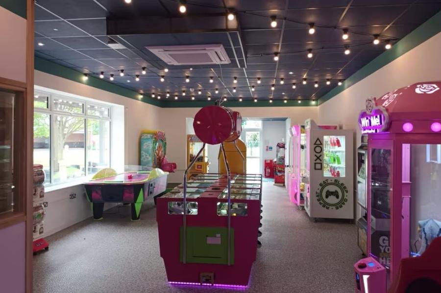 the amusement arcade at Golden Sands Holiday Park Lincolnshire