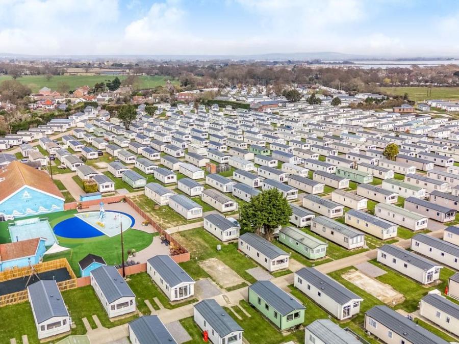 looking down over Hayling Island Holiday Park