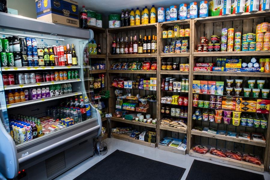 inside the shop at Newhaven Holiday Park