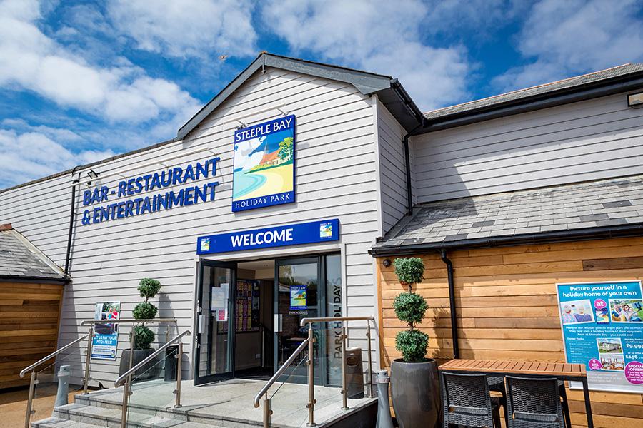the bar and entertainment venue at Steeple Bay Holiday Park