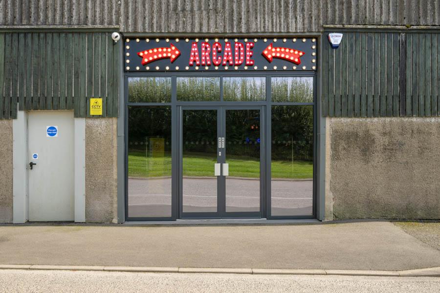 the amusement arcade at  Stowford Meadows Holiday Park