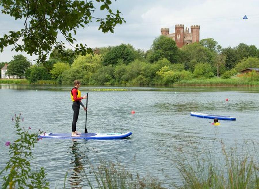 stand up paddleboarding at Tattershall Lakes Country Park