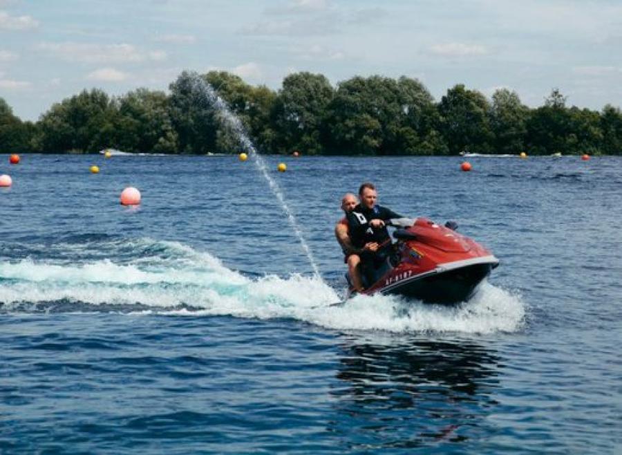 jet skis on the lakes at Tattershall Lakes Country Park