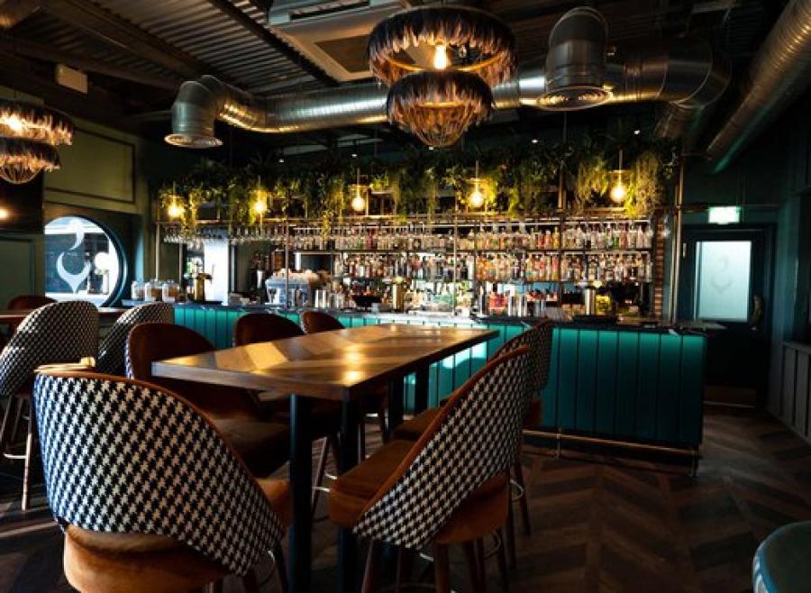 inside the funky bar at Tattershall Lakes Country Park