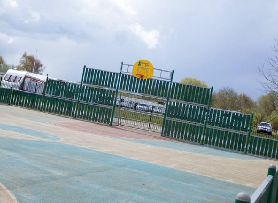the multi sports court at Tattershall Lakes Country Park