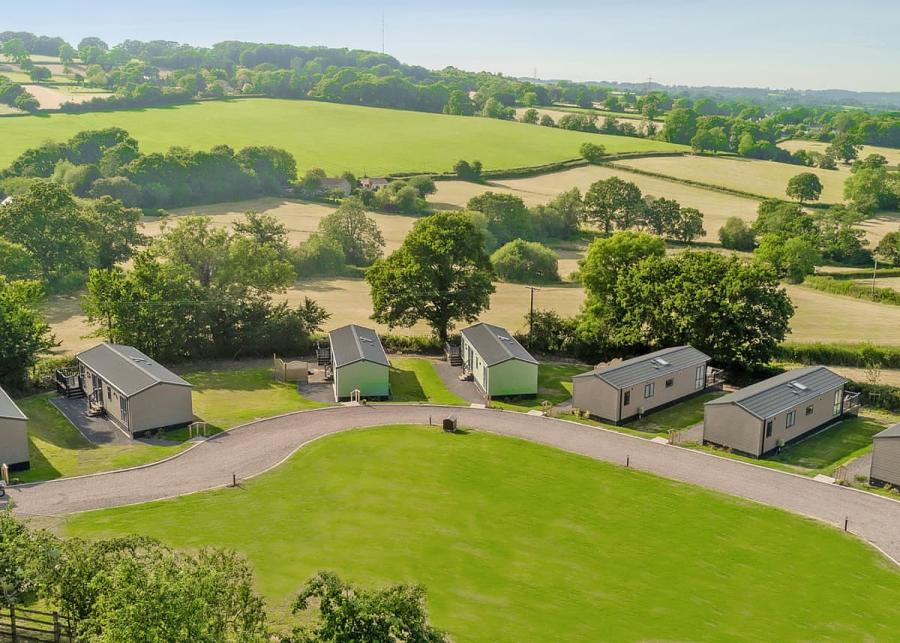 view of the Devon countryside at Andrewshayes Holiday Park