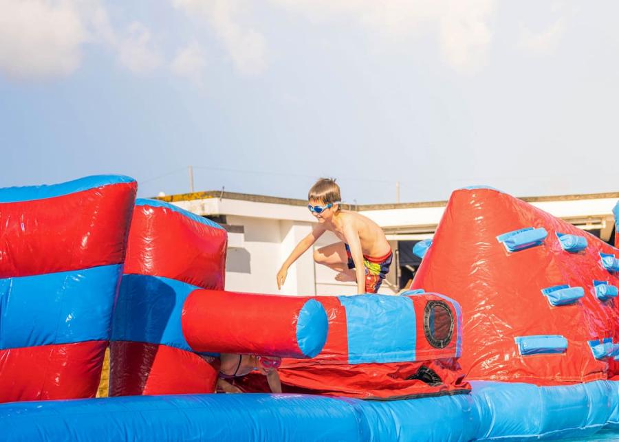 the pool inflatables at Beverley Park