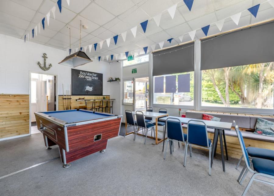 pool table at Brixham Holiday Park