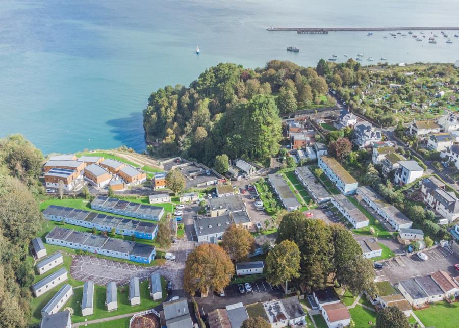 looking down over Brixham Holiday Park