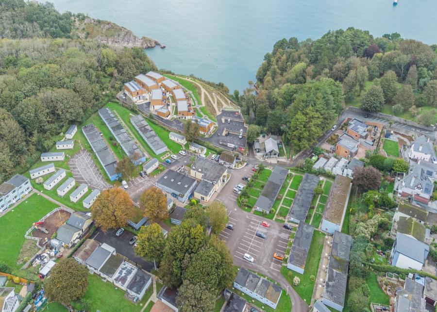 ariel view of Brixham Holiday Park