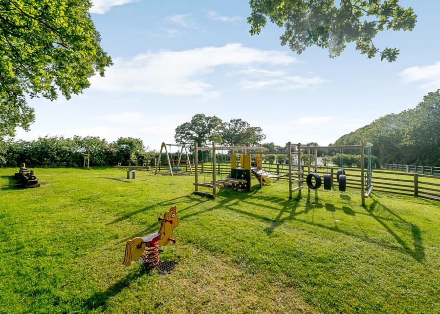 adventure playground at Castle Brake Holiday Park