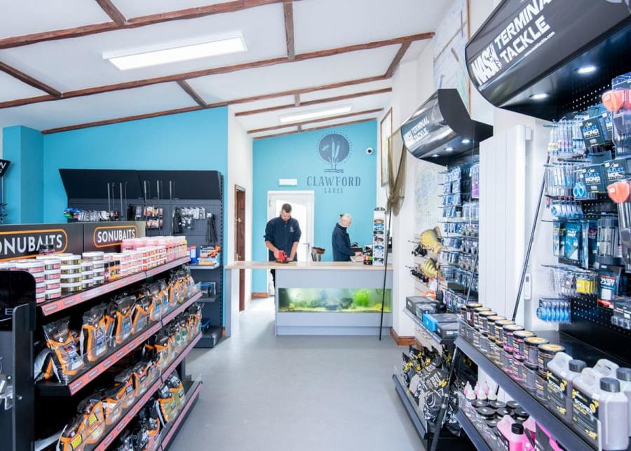 the fishing tackle shop at Clawford Lakes Resort and Spa